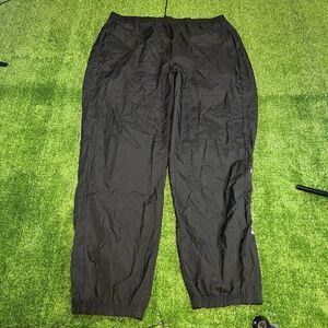 Vintage Men’s Reebok Black Nylon Track Pants with Ankle Zippers Mens Size XL